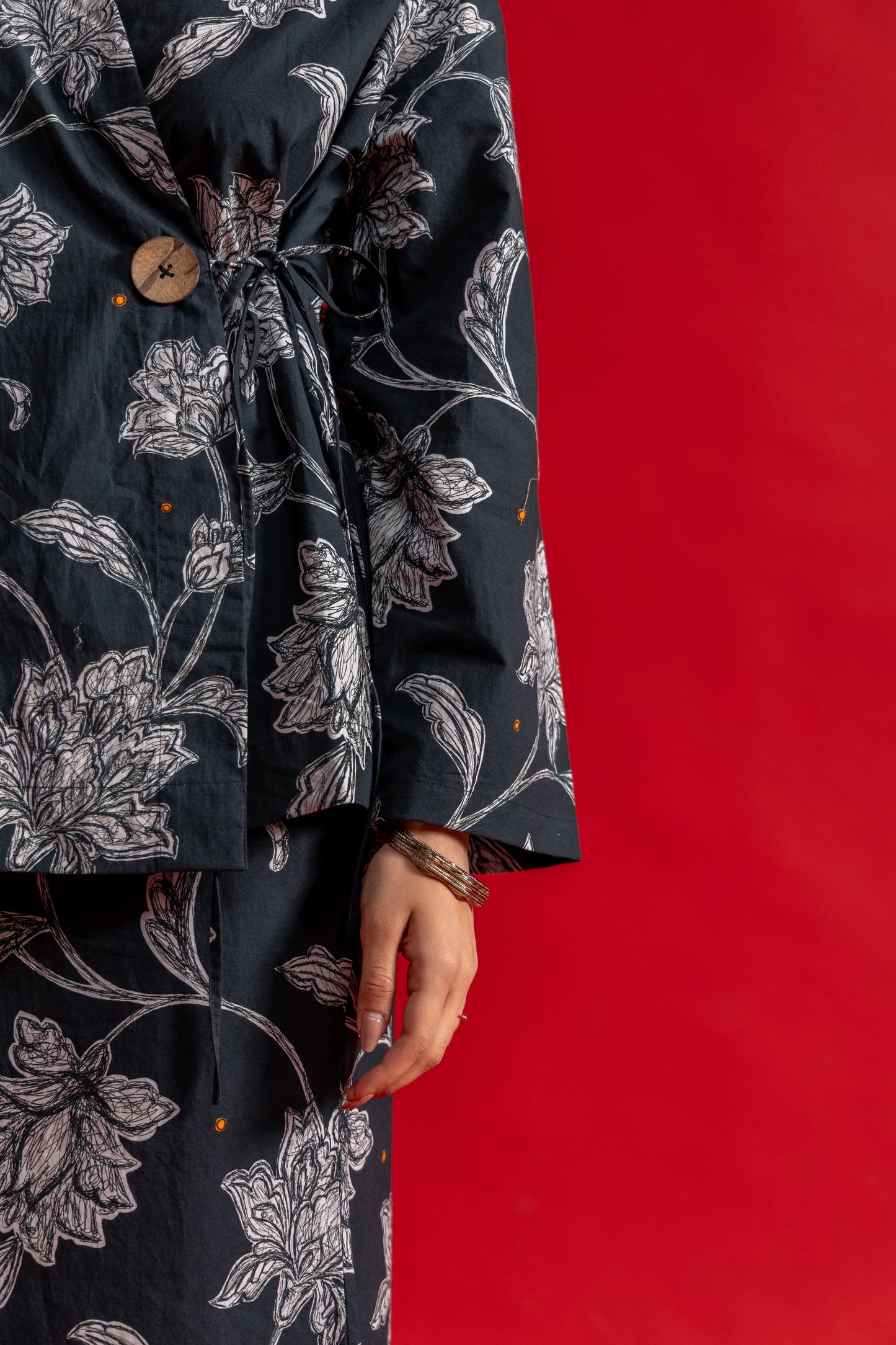 Kalamkari Abstract Kimono Top