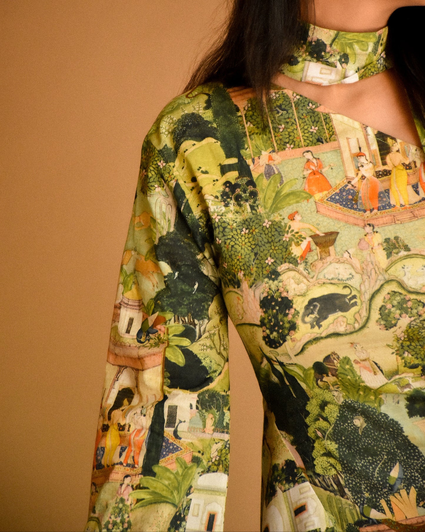 Vantara Assymetric Scarf Dress