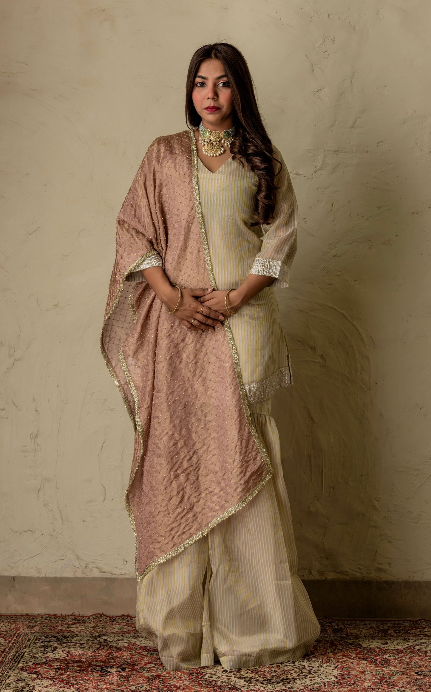 Champagne Blush Sharara Set