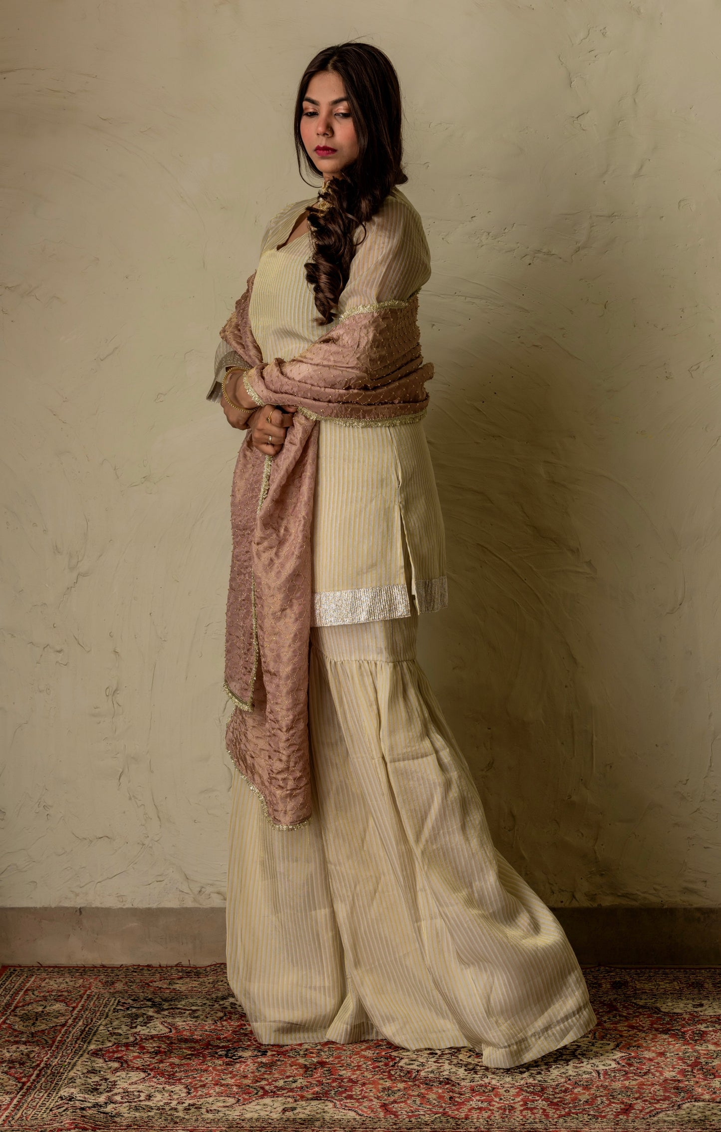 Champagne Blush Sharara Set