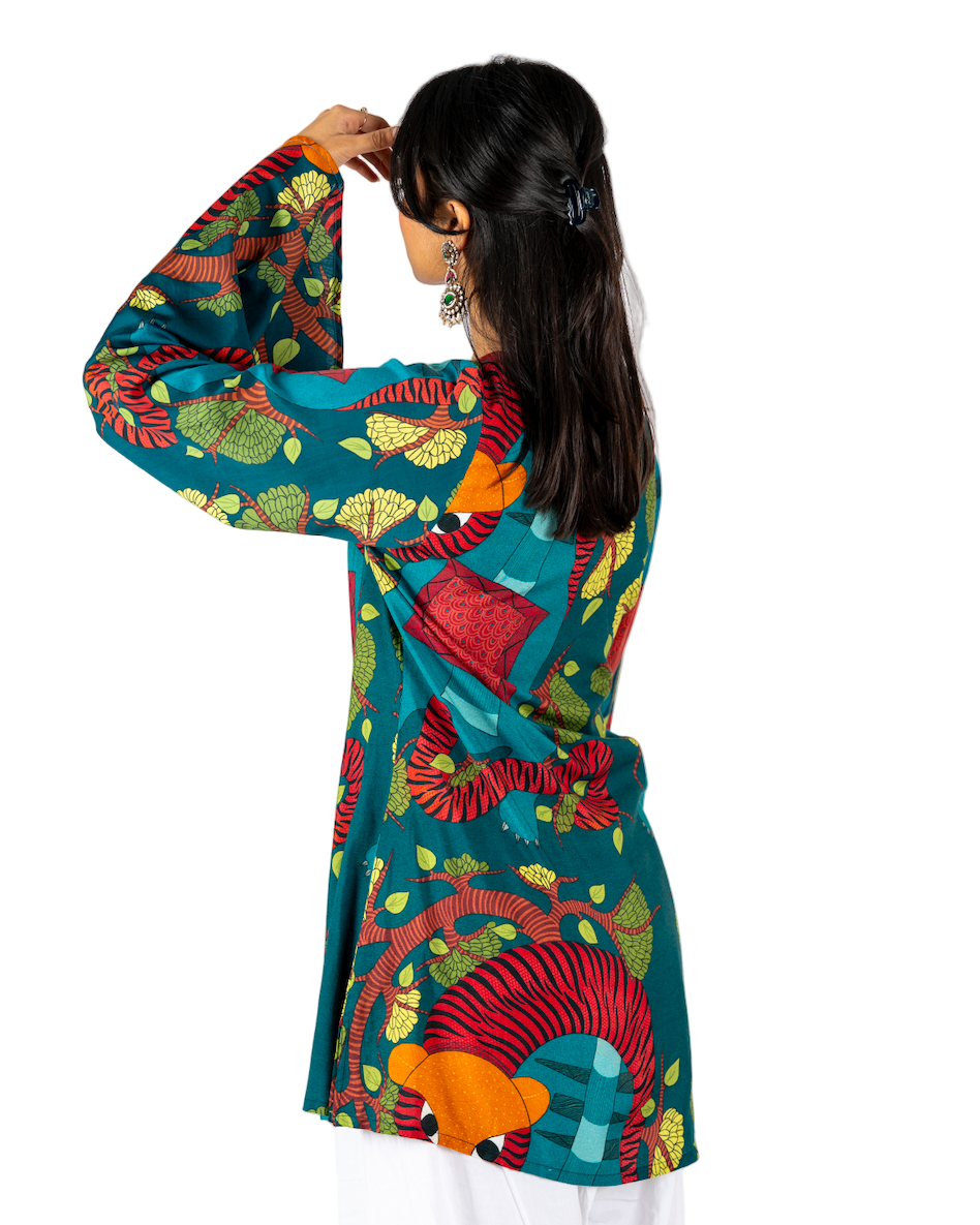 Vanraj Short Kurta with Bell Sleeves