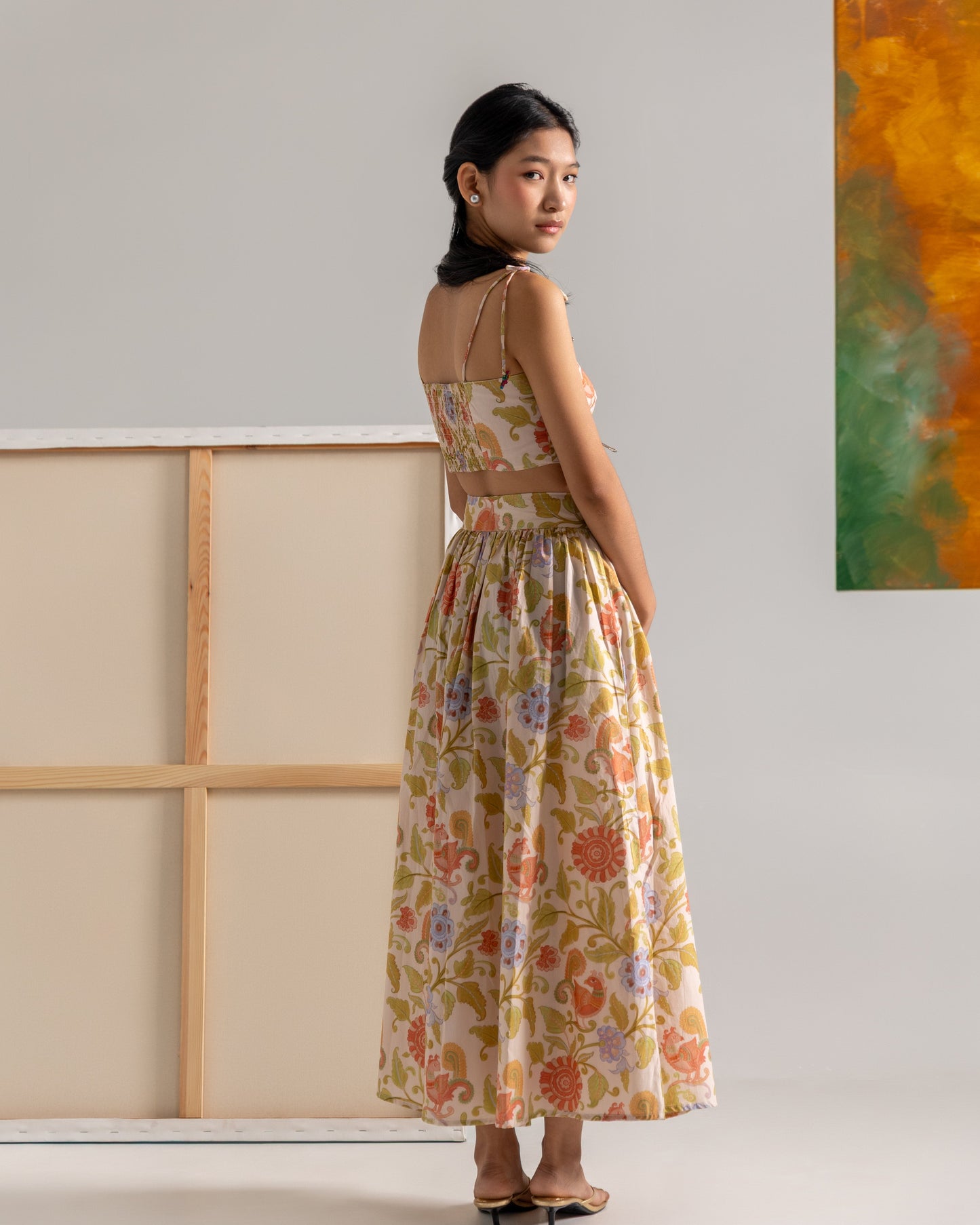 Kalamkari Mor Long Skirt