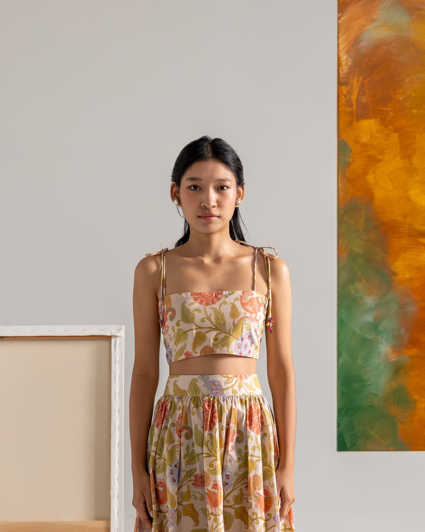 Kalamkari Mor Crop top