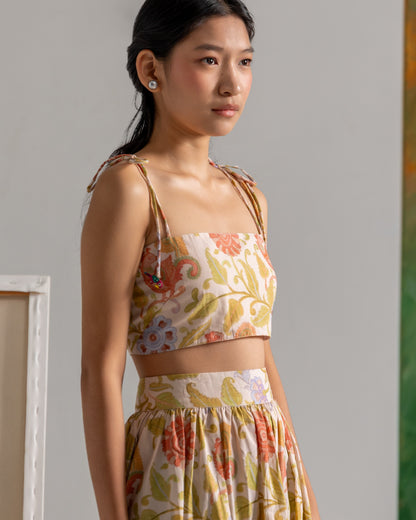 Kalamkari Mor Crop top