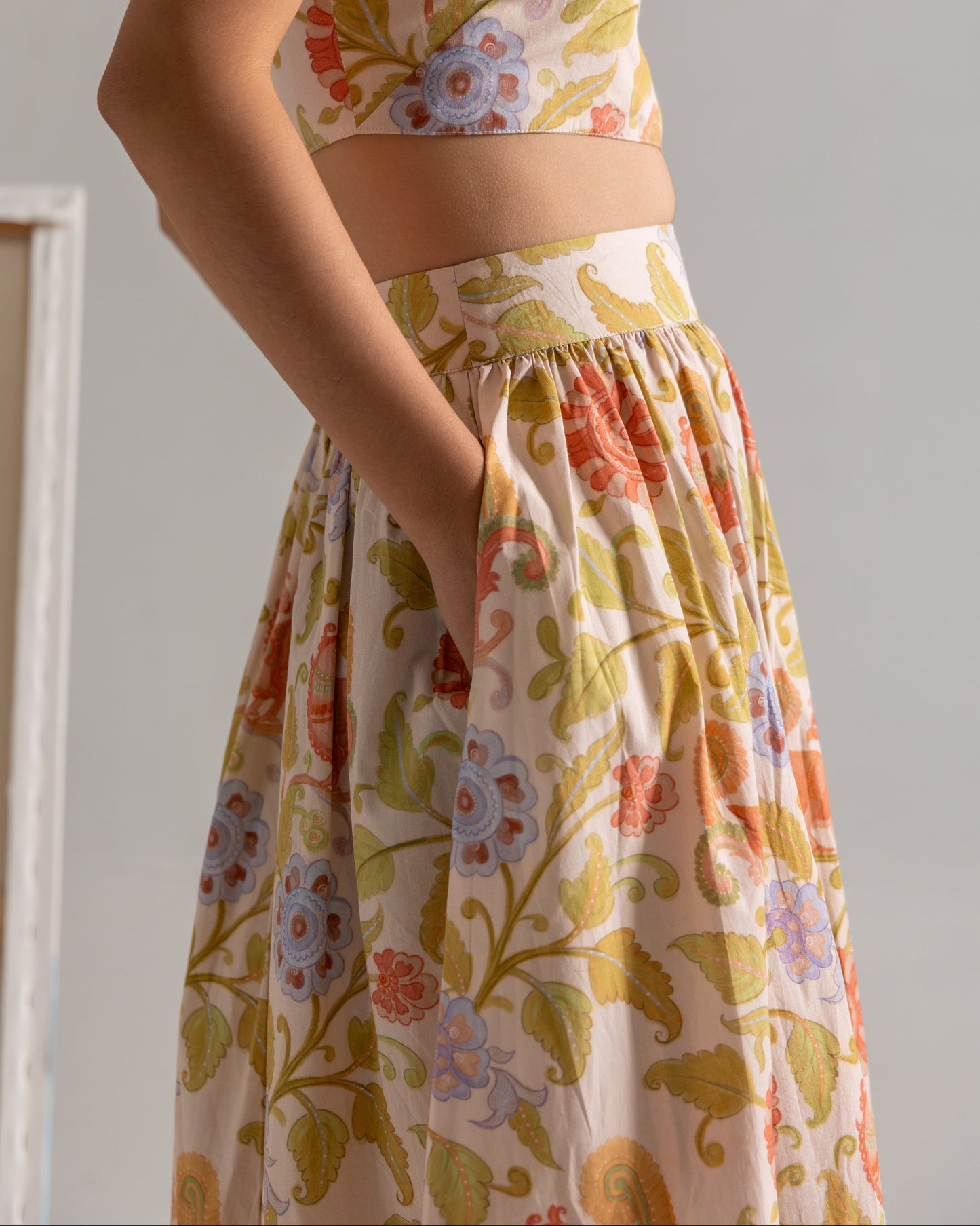 Kalamkari Mor Long Skirt