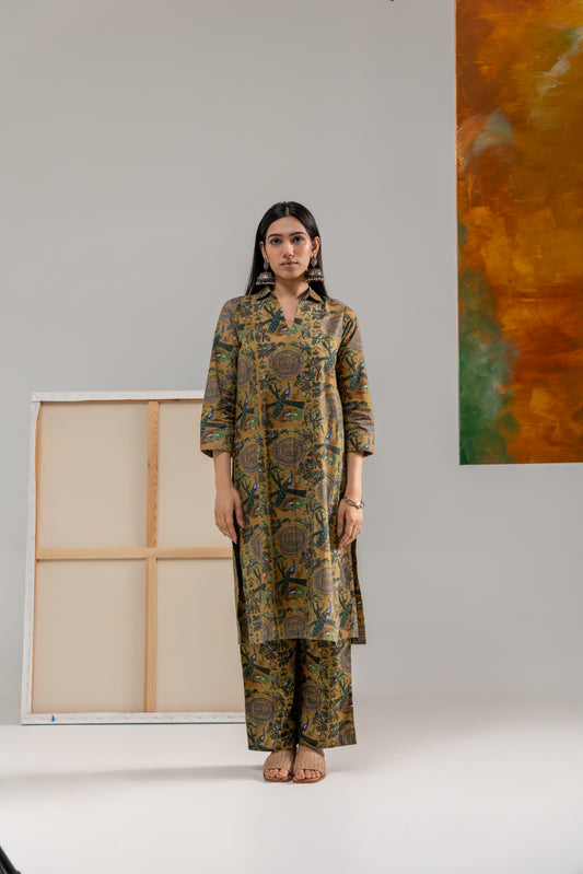 Morbagh Collar Kurta Set