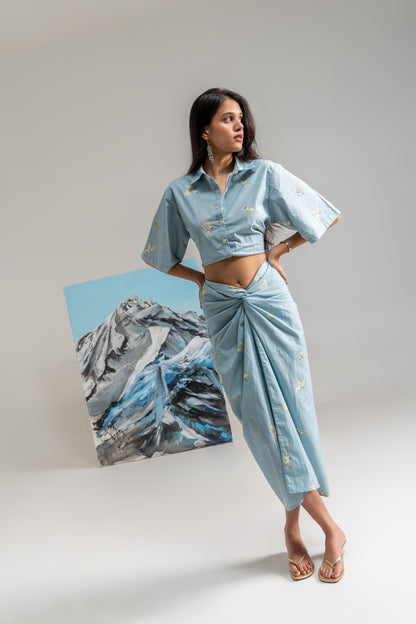 Birds Dhoti Skirt