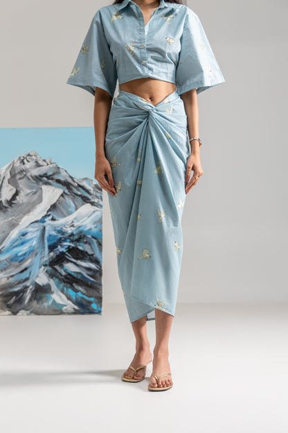 Birds Dhoti Skirt