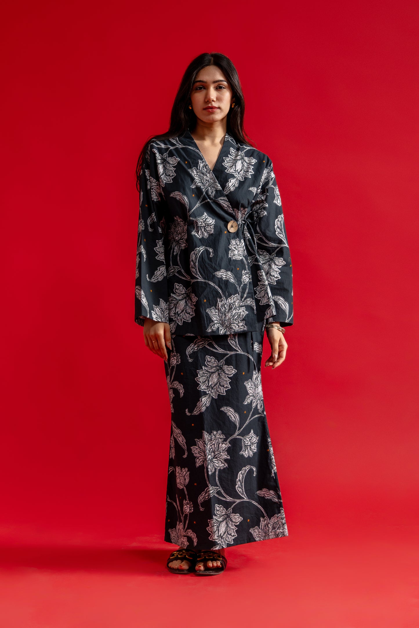 Kalamkari Abstract Kimono Top