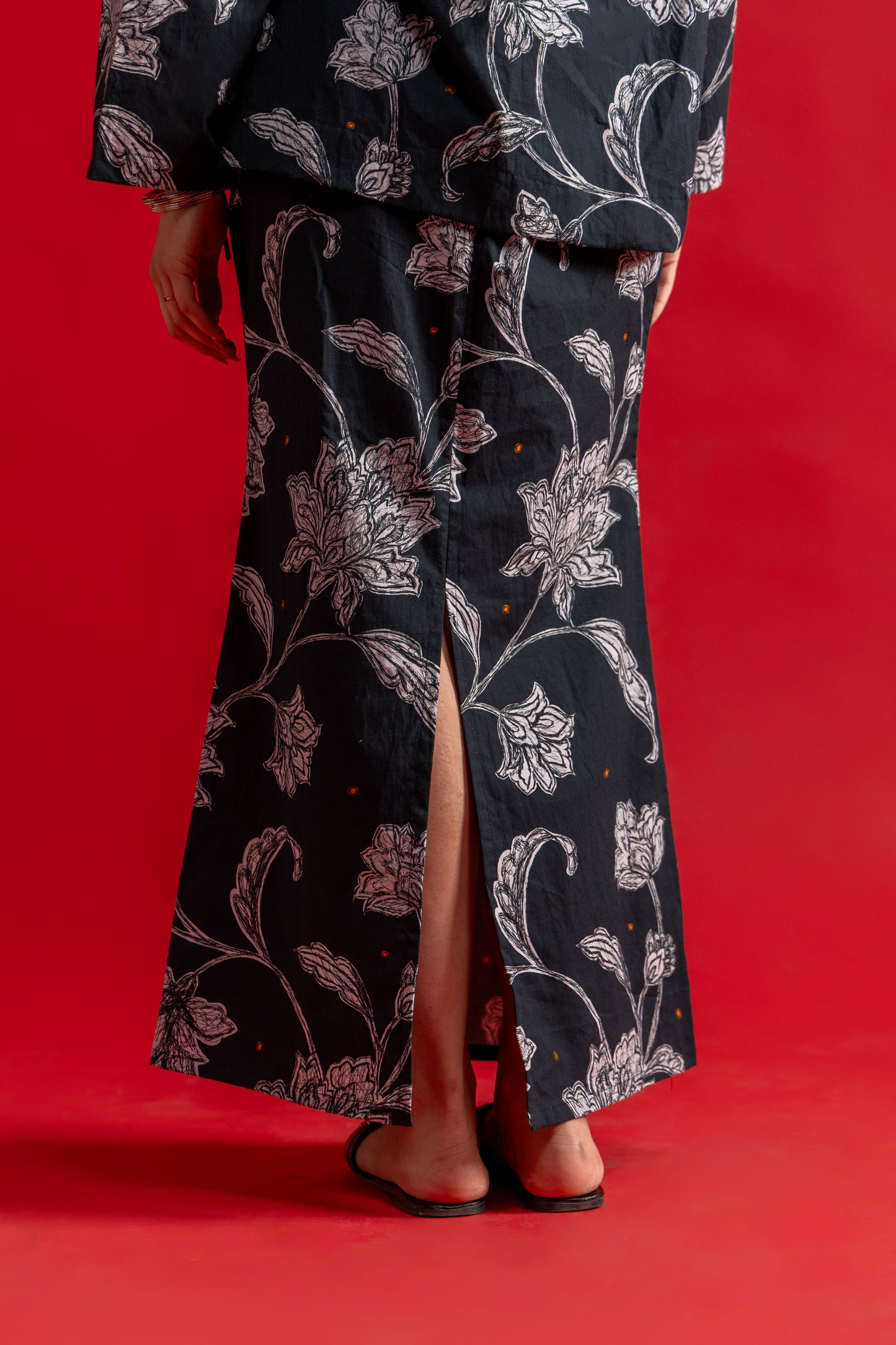 Kalamkari Abstract Long Skirt