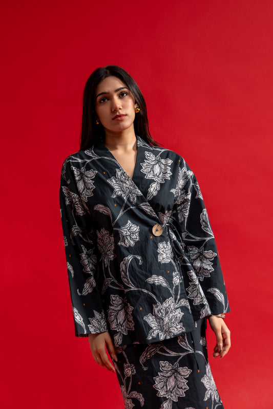 Kalamkari Abstract Kimono Top