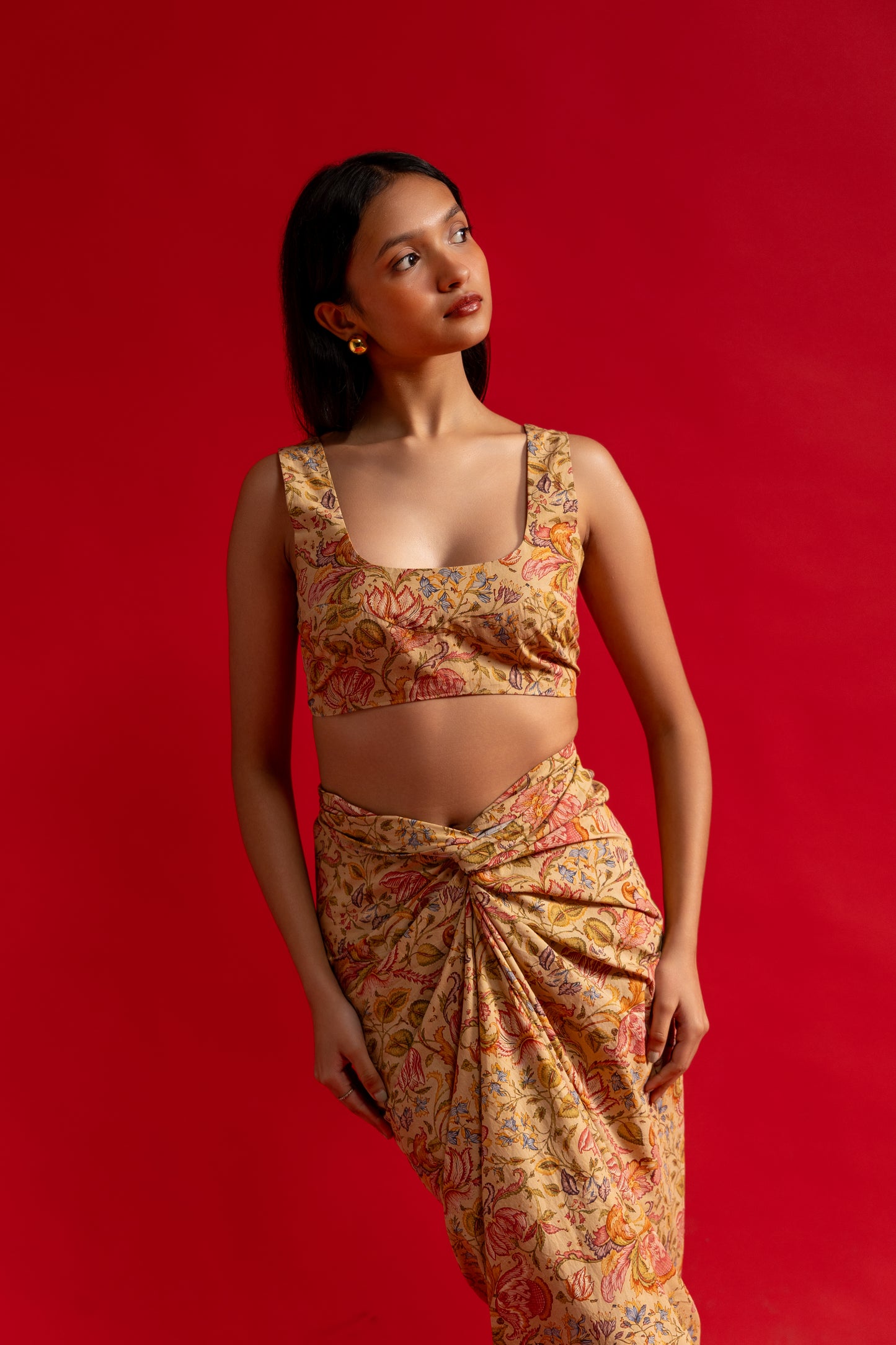 Kaari beige Crop Top