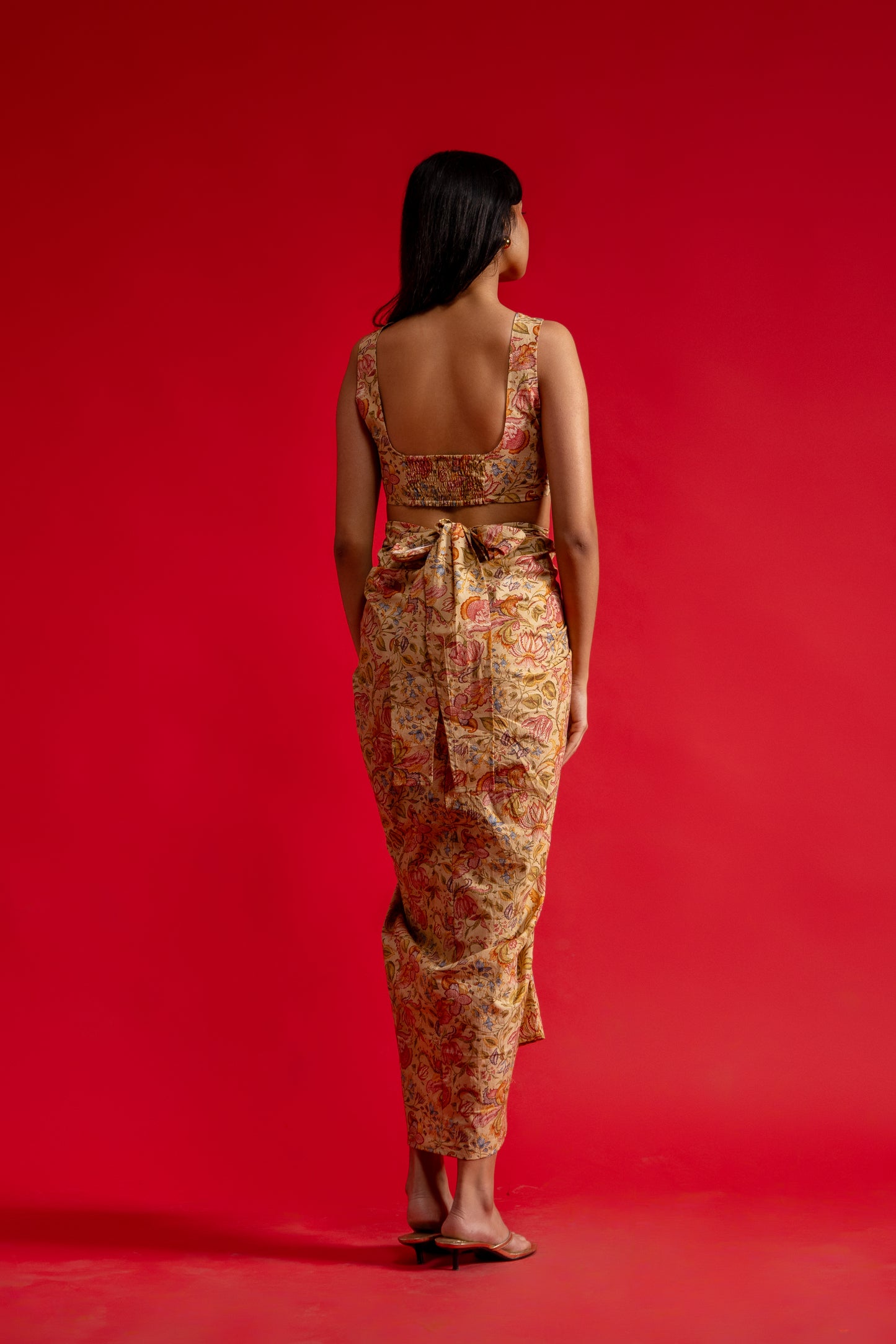Kaari Beige Dhoti skirt