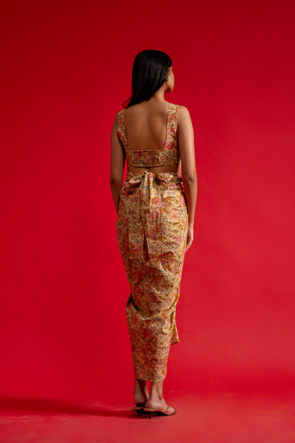 Kaari Beige Dhoti skirt