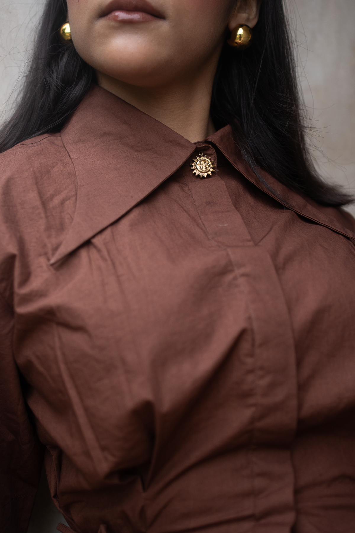Surya Brooch Tie up Top