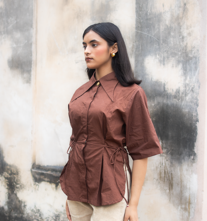 Surya Brooch Tie up Top