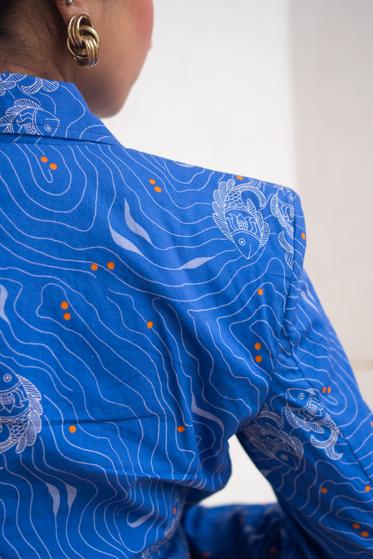 Madhubani Shafri Crop Blazer
