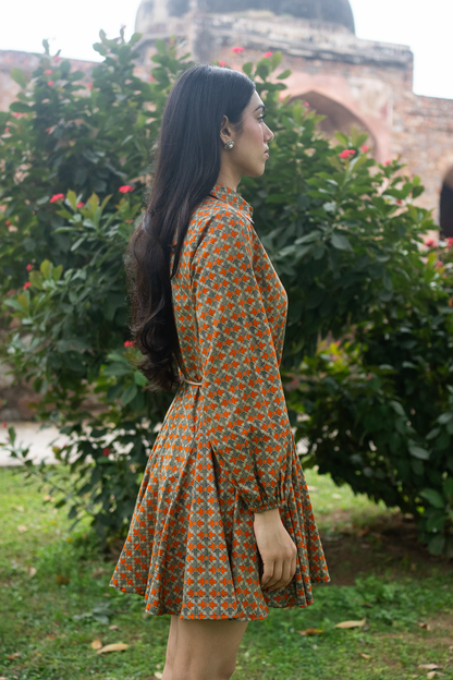 Nadiya Layered Short Dress with Belt