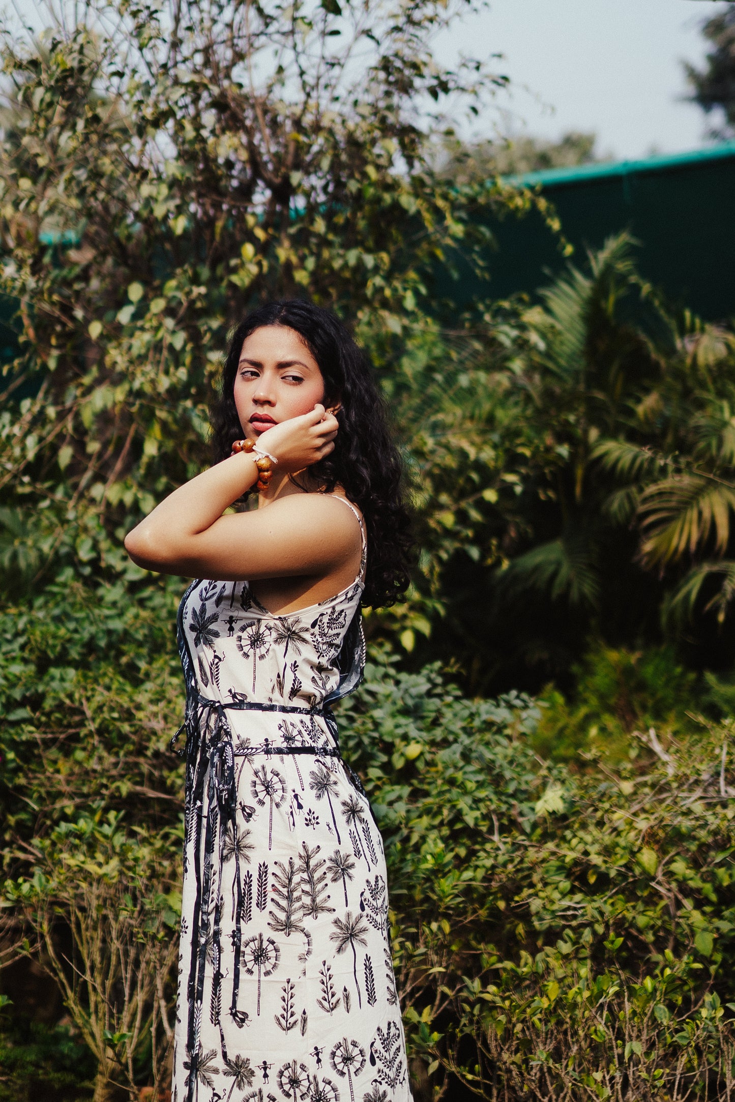 Warli Jungle Wrap Dress