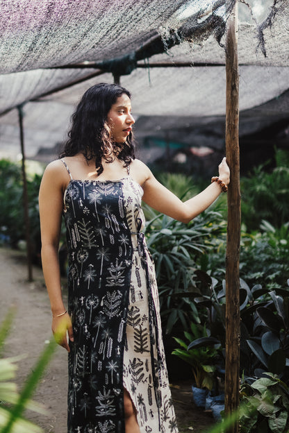 Warli Jungle Wrap Dress