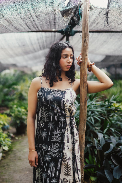 Warli Jungle Wrap Dress