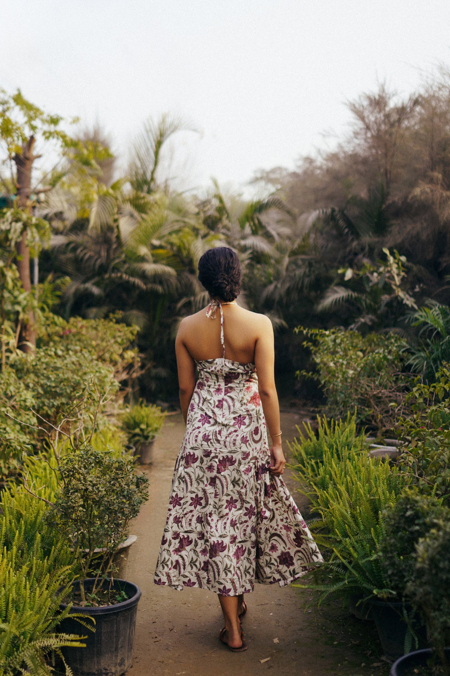 Paisely Halter Backless Dress