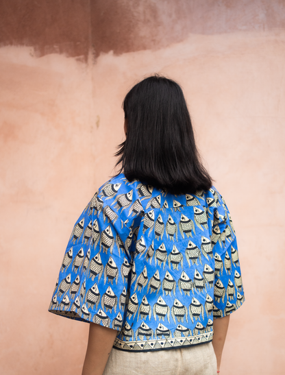 Madhubani Matsya Boxy Shirt
