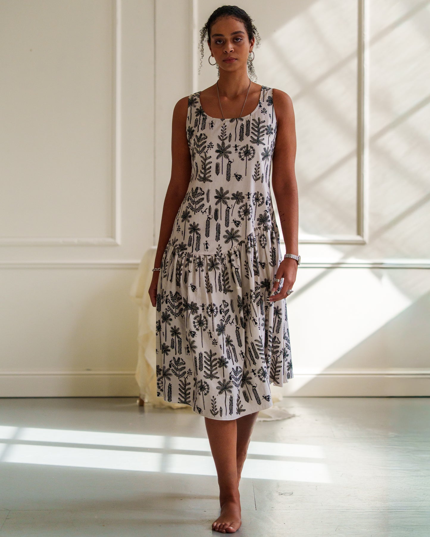 Warli Jungle Long Dress