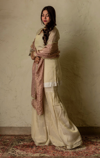 Champagne Blush Sharara Set