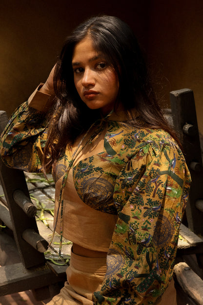 Mor Bagh Sweetheart Neck Top