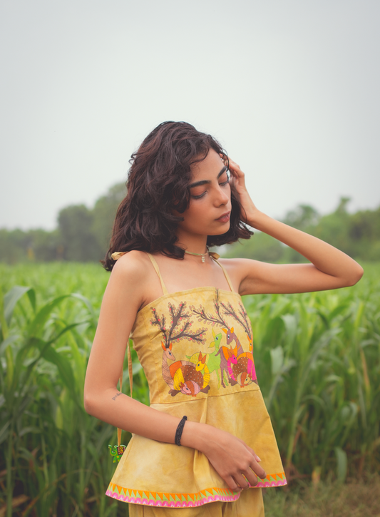 Deer Family Peplum Top