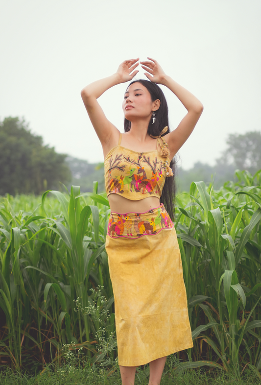 Deer Family Midi Skirt