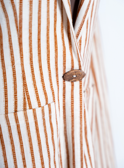 Brown Stripes Blazer