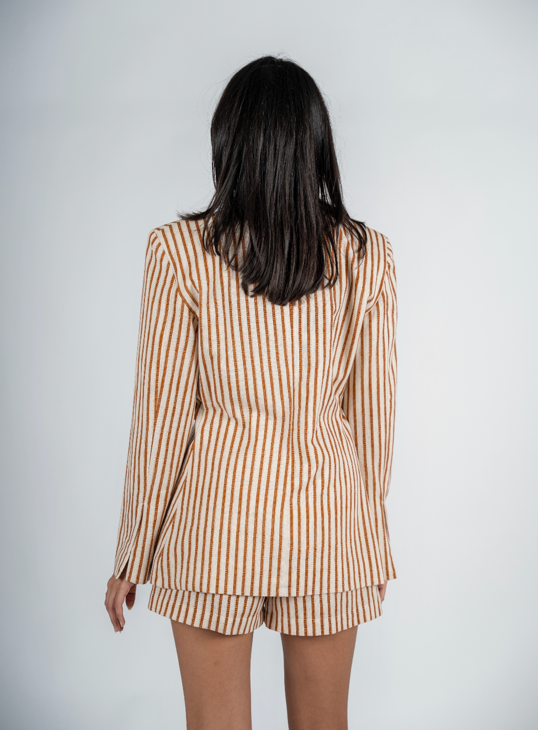 Brown Stripes Blazer
