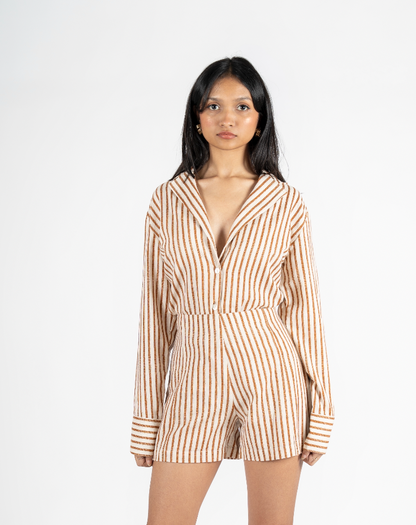 Brown Stripes Shorts
