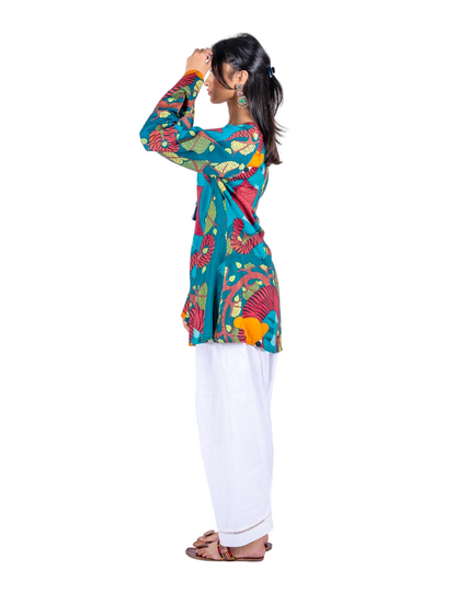 Vanraj Short Kurta with Bell Sleeves