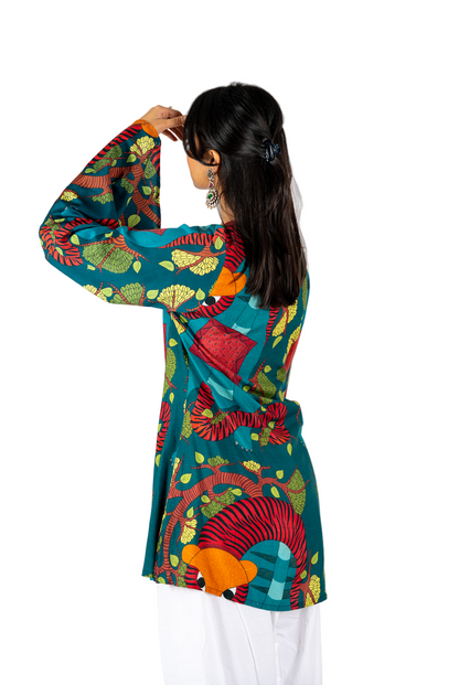 Vanraj Short Kurta with Bell Sleeves