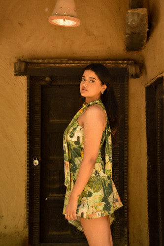 Vantara Assymetric Scarf Dress